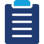 Icon used to open a recent entries or auto-complete dialog so previously typed or spoken text can be selected again.