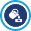 Color picker icon used when choosing a drawing or annotation color for image markup or other color-based input.