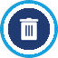 Trash icon used to delete a selected item, checklist, photo, or entry when deletion is available.