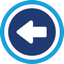 Left arrow icon used to move to the previous screen or previous checklist section.
